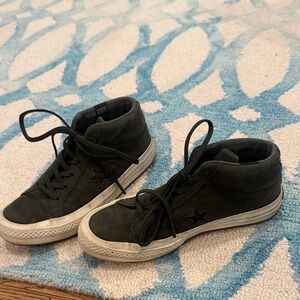 Converse Women's Dark Grey Suede High-Top Sneakers